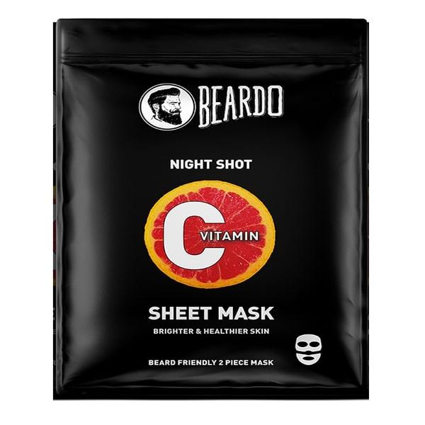 Netmeds | Beardo Vitamin C Sheet Face Mask - Night Shot 20 gm