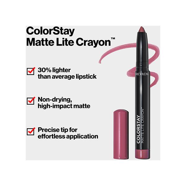Revlon Colorstay Matte Lite Crayon Take Flight 1.4 gm - Lip Crayons