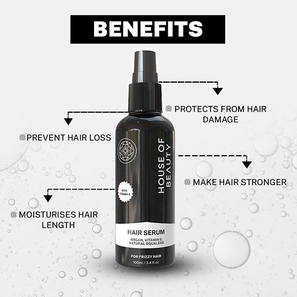 House of Beauty Intensive Hair Growth Serum with Sunscreen For Dry, Frizzy & Dull Hair 100ml - Hair Serums
