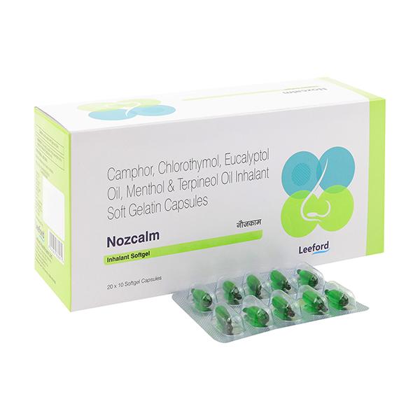 NOZCALM INHALANT Softgel 10's - Nasal Congestion-Nas