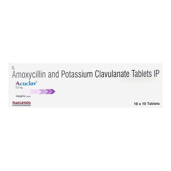 Acuclav 375mg Tablet 10'S - Bacterial Infections-Pen
