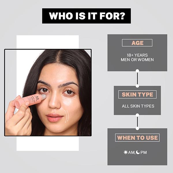 House of Beauty Under Eye Serum For Dark Circles & Hydrating Undereyes with Niacin & Vit-C 15ml - Under Eye Creams & Serums