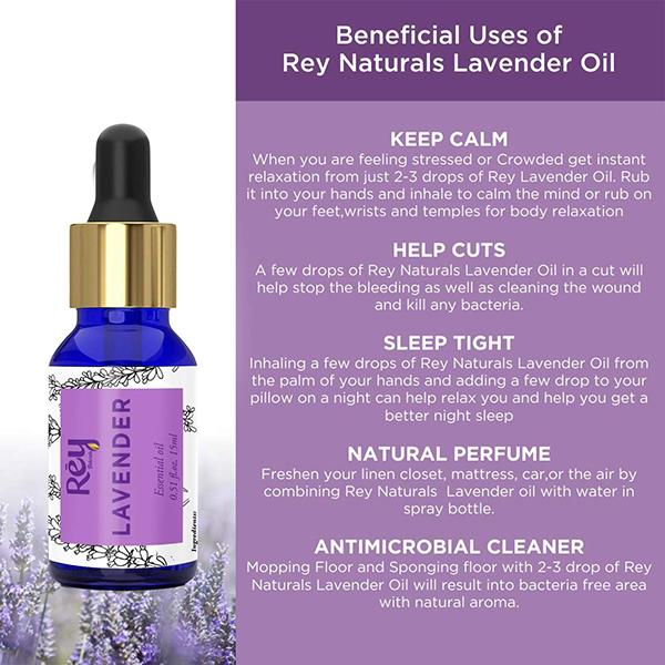 Rey Naturals Tea Tree and Lavender Essential Oil 15ml each 2's - Essential Oils