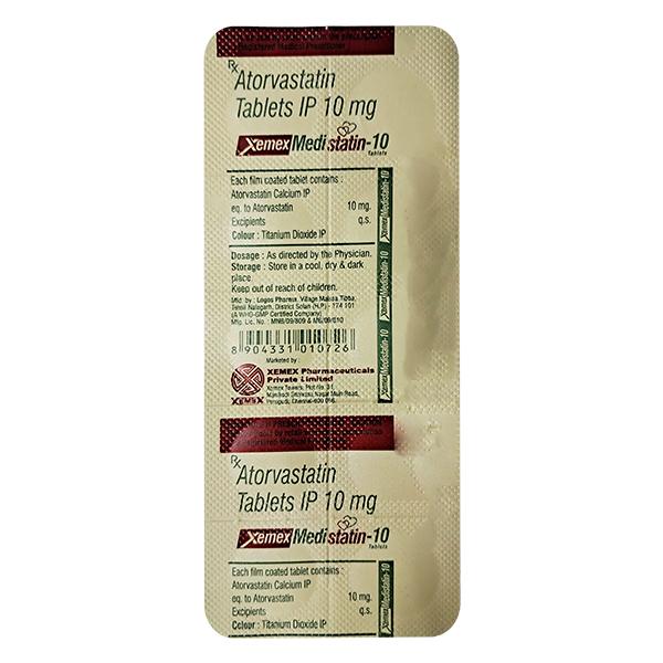 MEDISTATIN 10 Tablet 10's - High Cholesterol-Dys