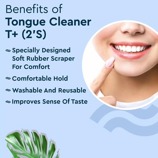 GUBB T+ Tongue Cleaner - Purple & Grey 43.5 gm - Floss & Tongue Cleaners