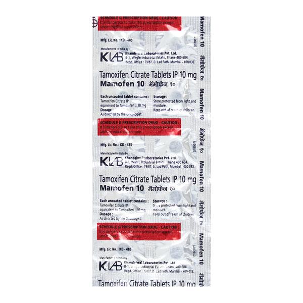 Mamofen 10mg Tablet 10'S - Cancer Oncology-Hor
