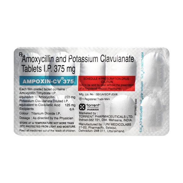 Ampoxin CV 375mg Tablet 10'S - Bacterial Infections-Pen