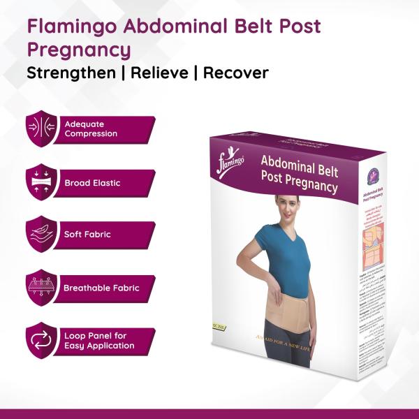 Flamingo Abdominal Belt Post Pregnancy (OC2520) (L) 1's - Back/Abdomen Supports