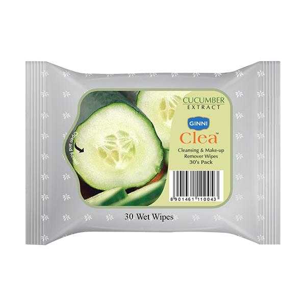 GINNI Cleansing & Makeup Remover Wet Wipes (Cucumber) (30's Wipes/Pack) 1's - Make Up Removers