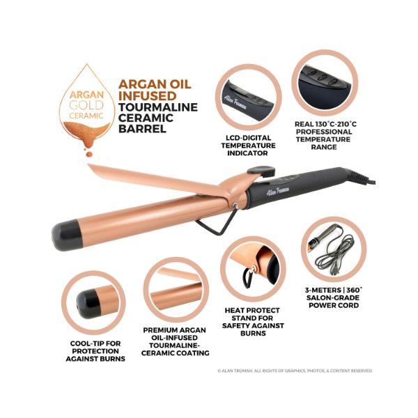 Alan Truman Argan Gold Ceramic Curler - 22Mm 1's - Rollers & Curlers