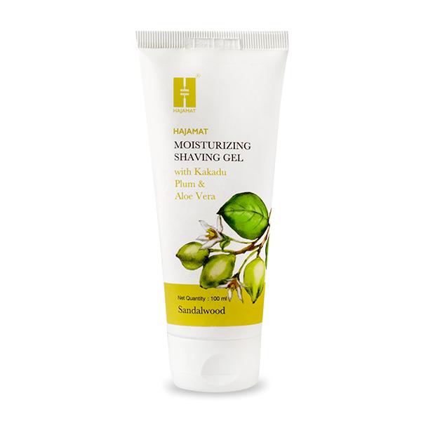 Netmeds | Hajamat Moisturizing Shaving Gel with Kakadu Plum & Aloe Vera, Sandalwood 100 ml