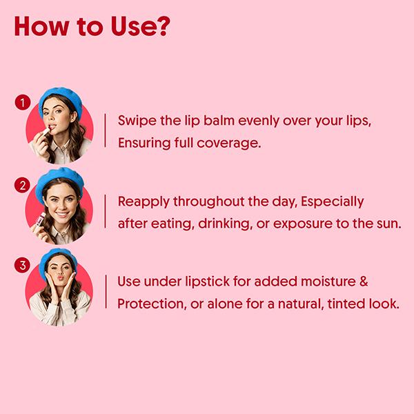 Aravi Organic Lip Glowy Balm with SPF 50 PA Plus Kojic Acid and Ceramide for Lip Brightening  5 gm - Lip Balms