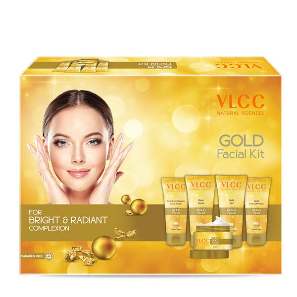 Netmeds | VLCC Gold Facial Kit for Bright and Radiant Complexion with Rose Water Toner 1's