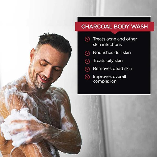 The Man Company Charcoal Body Wash - Lemongrass & Cinnamon 250 ml - Shower Gels & Body Wash