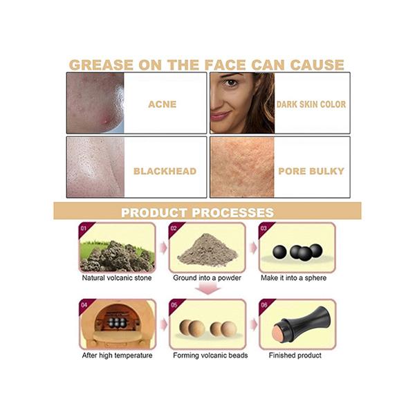 Bronson Professional Bronson Professional Oil Absorbing Volcanic Face Roller Reusable Skin Oil Absorber 1's - Others