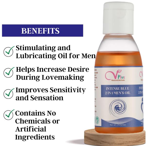 Vigini Intense Blue 2 In 1 Men's Oil 25ml - Intimate Oil