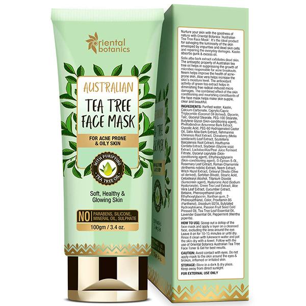 Oriental Botanics Australian Tea Tree Face Mask 100 gm - Masks & Peels