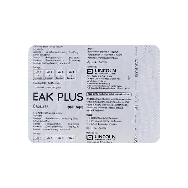 Eak Plus Capsule 10's - Ayurvedic Medicine-AYU