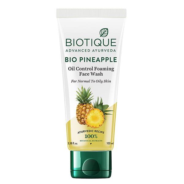 Netmeds | Biotique Bio Pineapple Oil Balancing Face Wash For Oily Skin & Acne 100 ml