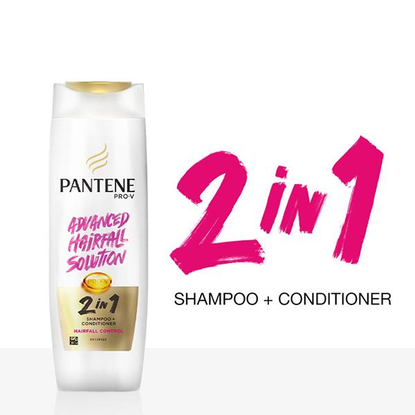 Pantene Advanced Hairfall Solution 2in1 Anti-Hairfall Shampoo & Conditioner for Women Shampoos 180 gm - Shampoos