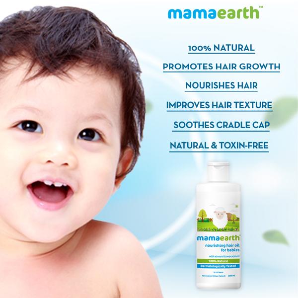 Mamaearth Babies Nourishing Hair Oil -With Almond & Avocado Oil 200ml - Creams, Lotions & Oils