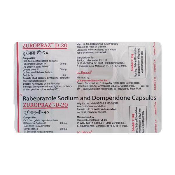 Zuropraz D Capsule 10'S - Ulcer/Reflux/Flatulence-Aaa