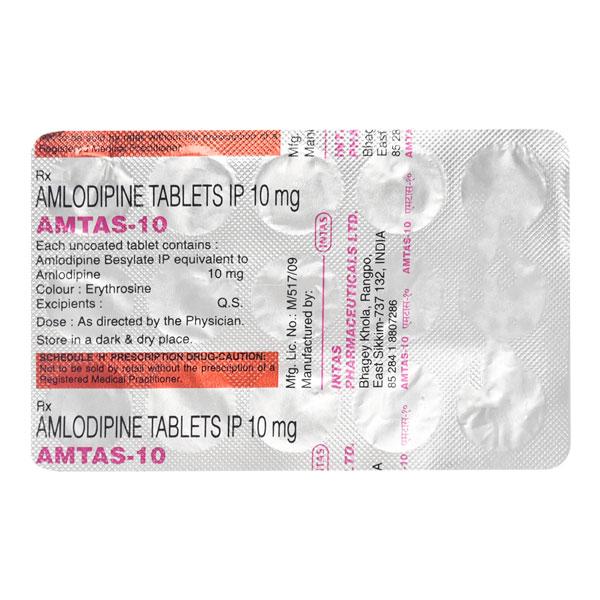 Amtas 10mg Tablet 15'S - Hypertension-Cal
