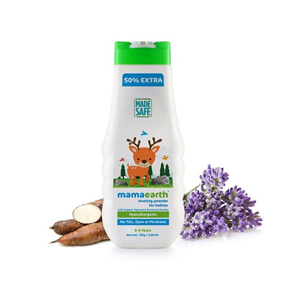 Netmeds | Mamaearth Baby Powder With Organic Oatmel & Arrowroot Powder 150 gm
