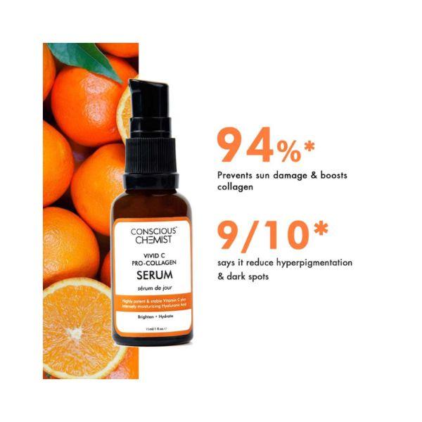 Conscious Chemist Brightening & Firming Serum 10% Vitamin C, Peptides & Anti-Oxidants 15 ml - Face Serum