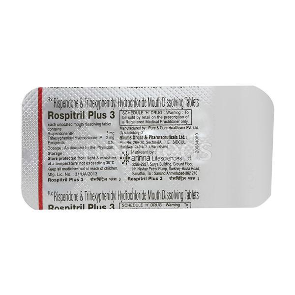 Netmeds | Rospitril Plus 3mg Tablet 10'S