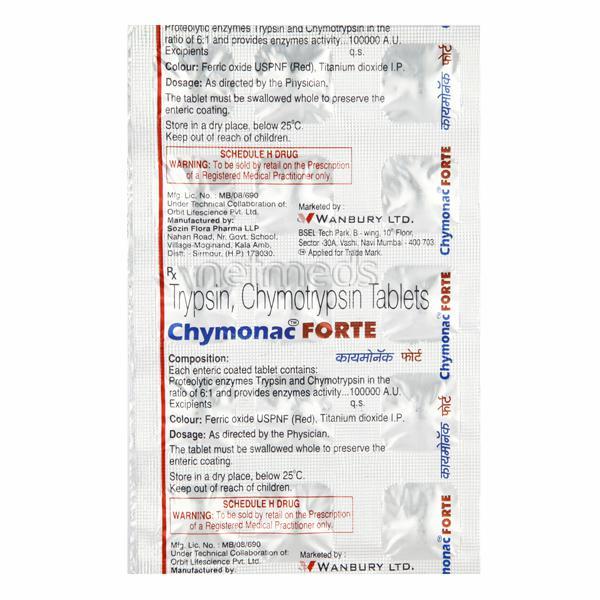 Chymonac Forte Tablet 20'S - Pain relief-Ant