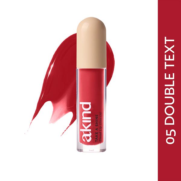 Netmeds | Akind Take a Shine Lip Gloss Oil Double Text 4ml