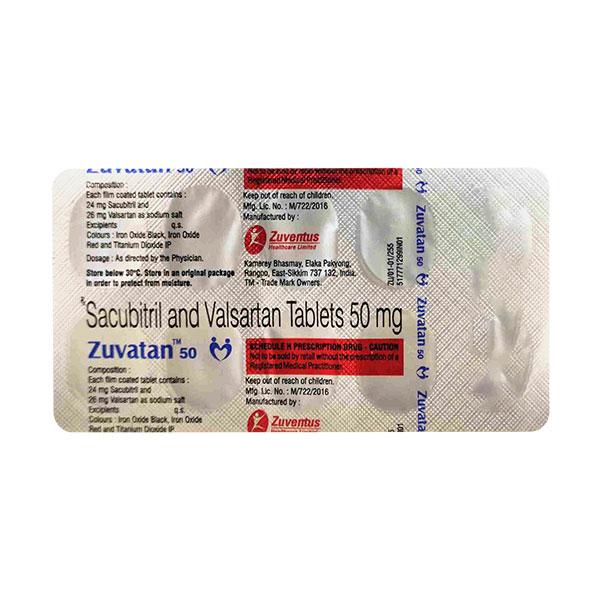 ZUVATAN 50 Tablet 10's - Heart Failure-Ant
