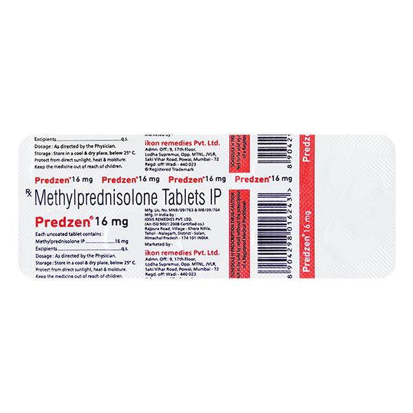 PREDZEN 16mg Tablet 10's - Hormonal Therapy-Cor