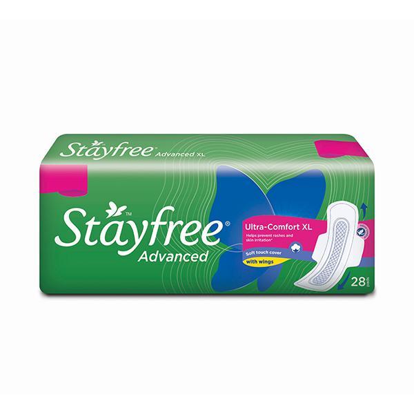Stayfree Advanced Ultra-Comfort with Wings (XL) 28's