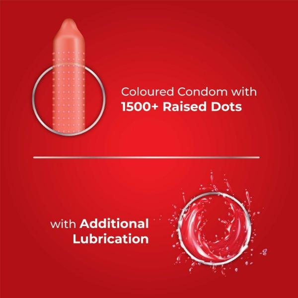 Skore Notout Climax Delay with 1500 Plus Raised Dots 10's - Plain/Flavoured Condoms