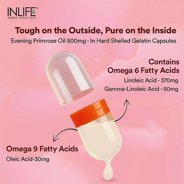 INLIFE Evening Primrose Oil 500 mg Capsules 60's - Women Health