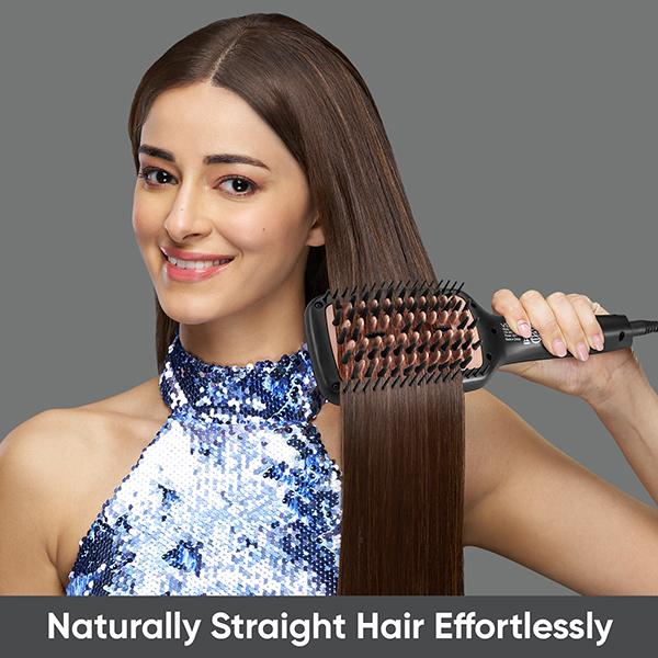 Vega X Look Paddle Hair Straightening Brush with Ionic Technology (VHSB-02) Black 1's - Straighteners