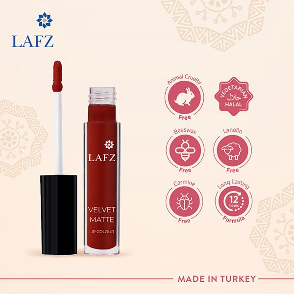 Lafz Transfer Proof & Smudge Proof Velvet Matte Lip Colour, Ruby Twilight 5.5 ml - Liquid Lipsticks