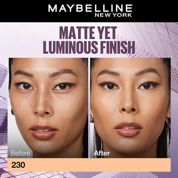 Maybelline New York Super Stay Lumi-Matte Liquid Foundation 30H Longwear Yet Light-As-Air, 230 35 gm - Foundation
