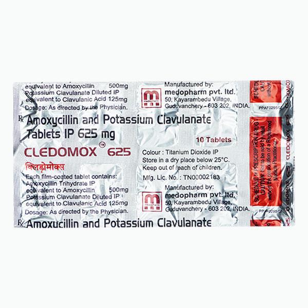 Cledomox 625mg Tablet 10'S - Bacterial Infections-Pen