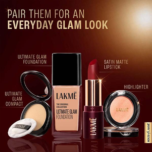 Lakme Ultimat Glam Satin Matte Lipstick -Purpsprk-UW1 4.3 g - Lipsticks