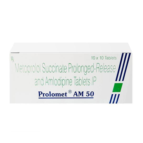 Prolomet AM 50mg Tablet 10'S - Hypertension-Bet