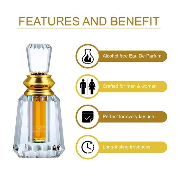 Ajmal Oudh Mukhallat Concentrated Perfume Oil Oriental Oudhy Alcohol For Unisex And Mukhallat Al Wafa Concentrated Perfume Oil Oriental Musky Alcohol For Unisex 18 ml - Perfumes (Edt/Edp)