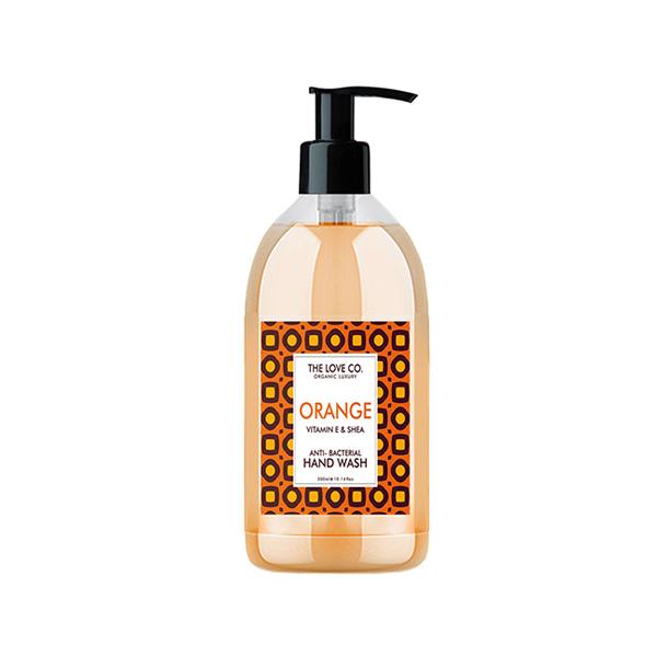 The Love Co. Orange Hand Wash For Moisturized Hand - Gentle Cleanser for Soft Hands - Liquid Hand Soap Suitable for Sensitive Skin 300 ml - Hand Wash & Soaps