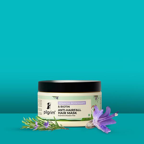 Pilgrim Spanish Rosemary Anti Hairfall Hair Mask 200 gm - Hair Masks & Packs