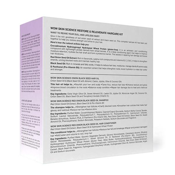 Wow Life Science Onion Black Seed Oil Ultimate Hair Care Kit (Shampoo + Hair Conditioner + Hair Oil) 1's - Shampoos