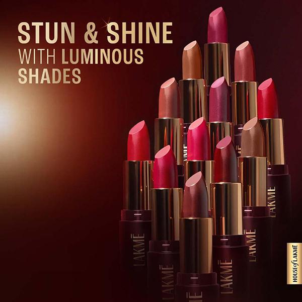 Lakme Ultimat Glam Satin Matte Lipstick -Purpsprk-UW1 4.3 g - Lipsticks