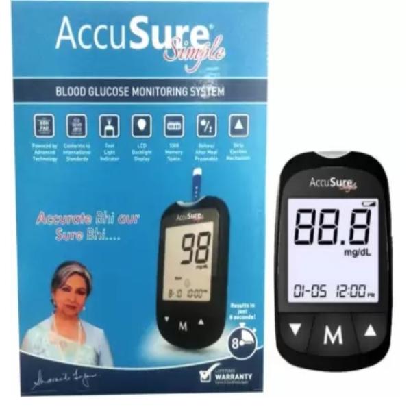 Netmeds | AccuSure Simple Glucose Meter Only