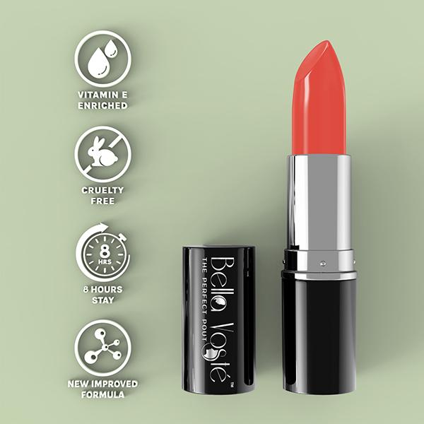 Bella Voste Sheer Creme Lust Lipstick Go For Peach 24 4.2 Gm - Lipsticks